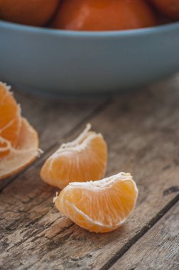 Olgun soyulmuş mandarin 