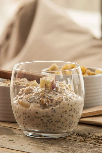 Pudín de chía con frutas frescas — Foto de Stock