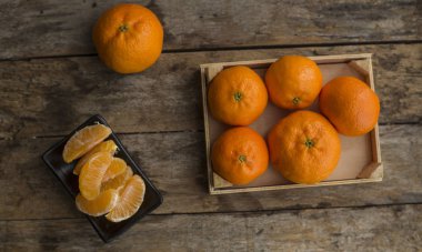 Olgun taze mandalina 