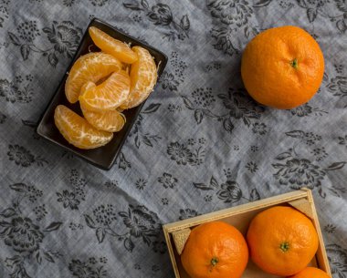 Olgun taze mandalina 