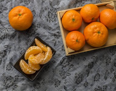 Olgun taze mandalina 