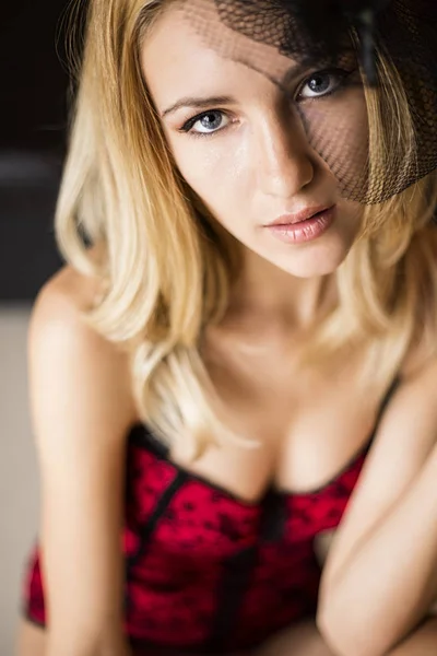 Blondine sexy Frau — Stockfoto