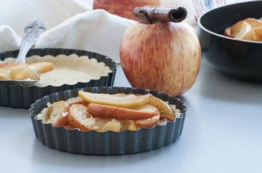  Elmalı tart hazırlanması süreci.