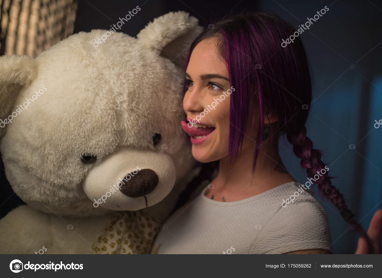 girl with a teddy bear