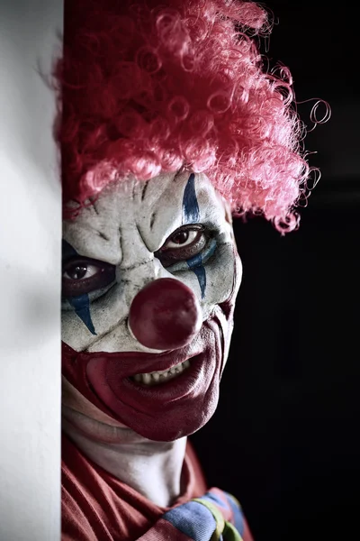 Gruseliger böser Clown — Stockfoto