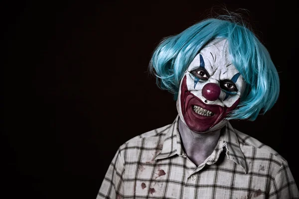 Gruseliger böser Clown — Stockfoto