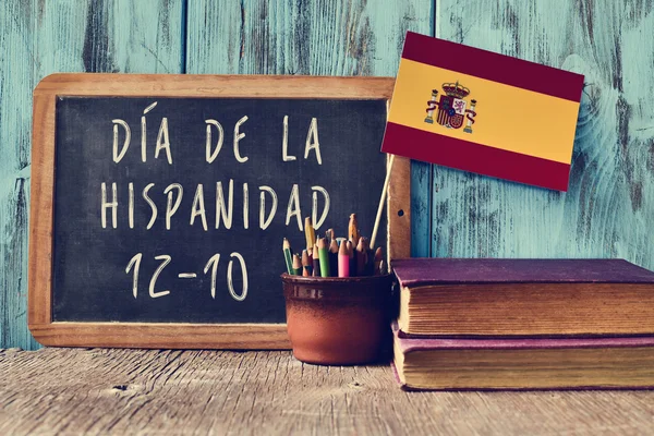 Text Hispanic Heritage Day, in Spanish — Stock Photo, Image