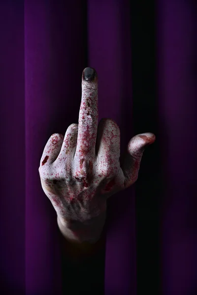 Zombie geven de vinger — Stockfoto