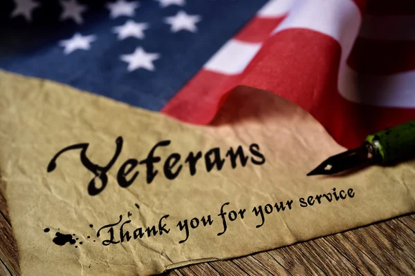 Text veterans than you for your service — Stock Photo, Image