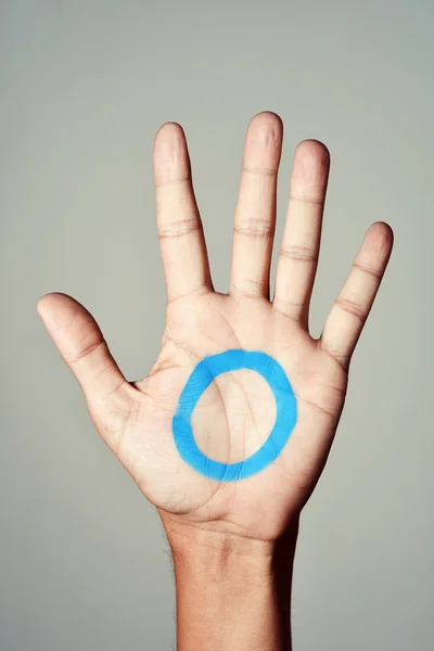 Blue circle in support of diabetes — Stock Photo, Image