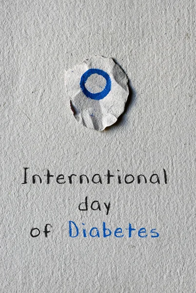 Text Internationaler Tag der Diabetes — Stockfoto