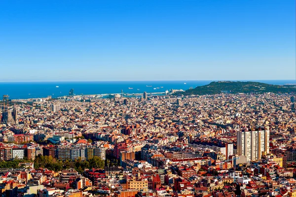 Luchtfoto van Barcelona, Spanje — Stockfoto