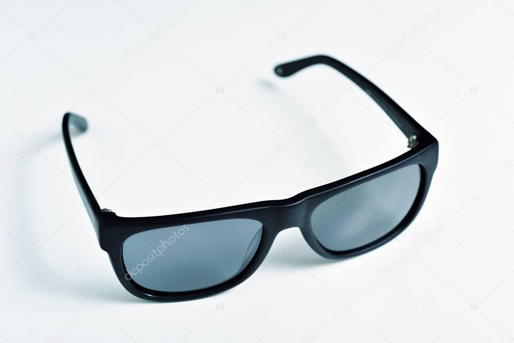 black plastic rimmed sunglasses