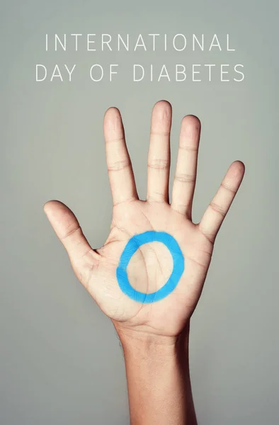 Szöveg nemzetközi nap a cukorbetegség — Stock Fotó