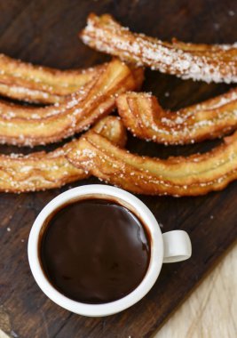 çikolata, tipik, İspanyol, tatlı bir atıştırma con Churros