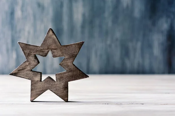 Wooden christmas star — Stock Photo, Image