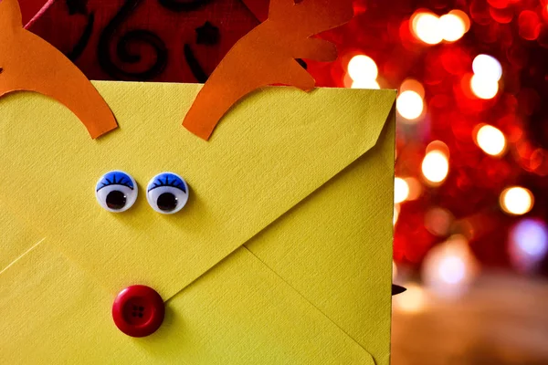 Noel babaya mektup Ren geyiği şeklinde — Stok fotoğraf