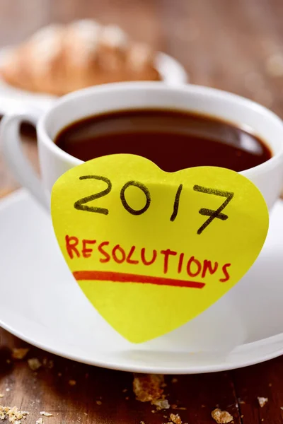 Kávéfőző és szöveget 2017 állásfoglalások — Stock Fotó