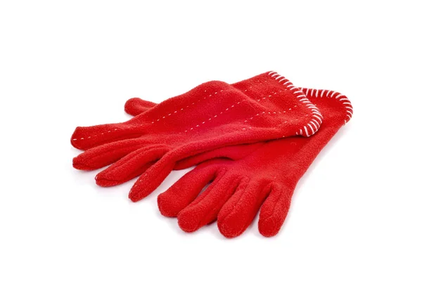 Guantes de lana roja — Foto de Stock