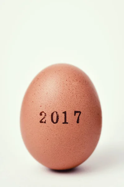 Huevo con el número 2017, como el nuevo año —  Fotos de Stock