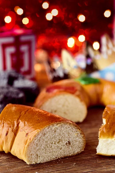 Roscon de reyes, espanhol bolo de três reis — Fotografia de Stock