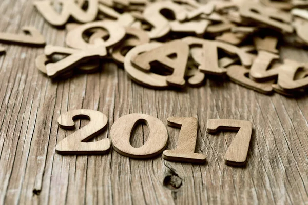 Номер 2017 року, як новий рік — стокове фото