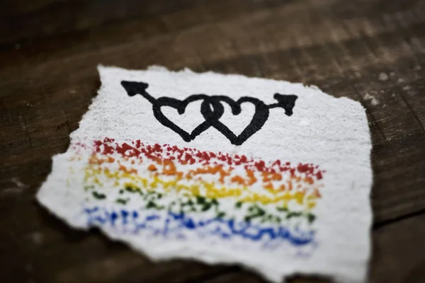 Bir eşcinsel aşk sembolü — Stok fotoğraf