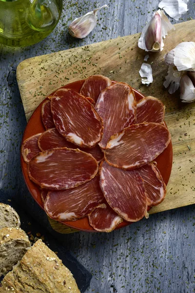 Lomo embuchado spagnolo, filetto di maiale stagionato — Foto Stock