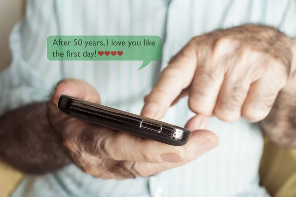Szöveg után 50 éves szeretlek, mint az első nap — Stock Fotó