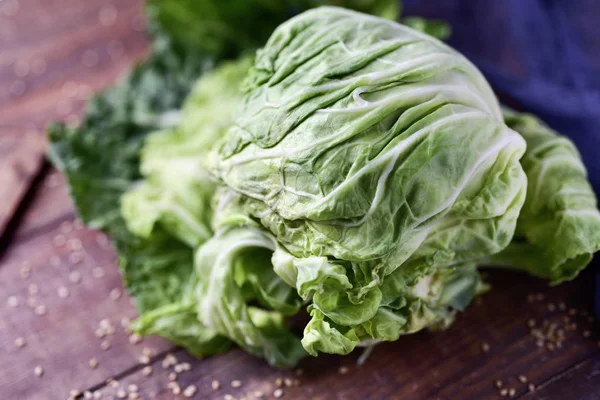 Cabbage on a table — Zdjęcie stockowe