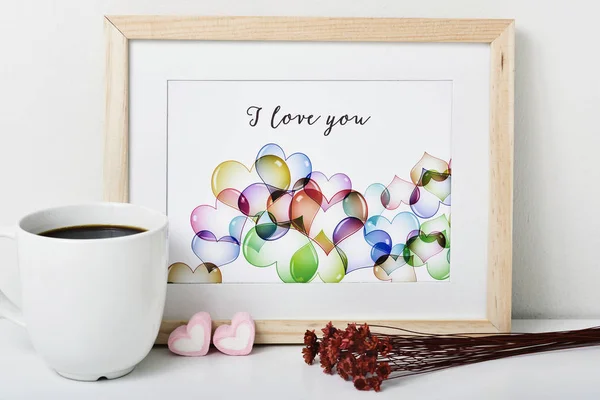 Text I love you in a picture — Stock Photo, Image