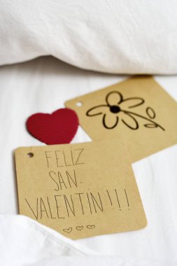 feliz san valentin, happy valentines day in spanish clipart
