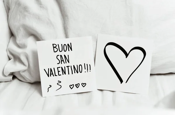 Buon san valentino, happy valentines day in italian — Stock Photo, Image