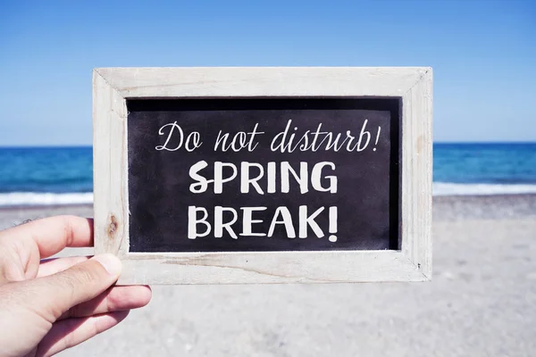 Text stör ej, spring break — Stockfoto