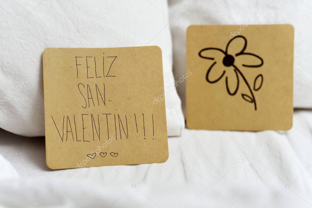 feliz san valentin, happy valentines day in Spanish