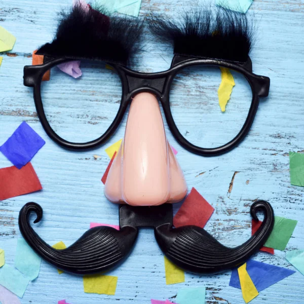 Fake glasses, nose and mustache — Stock Photo, Image