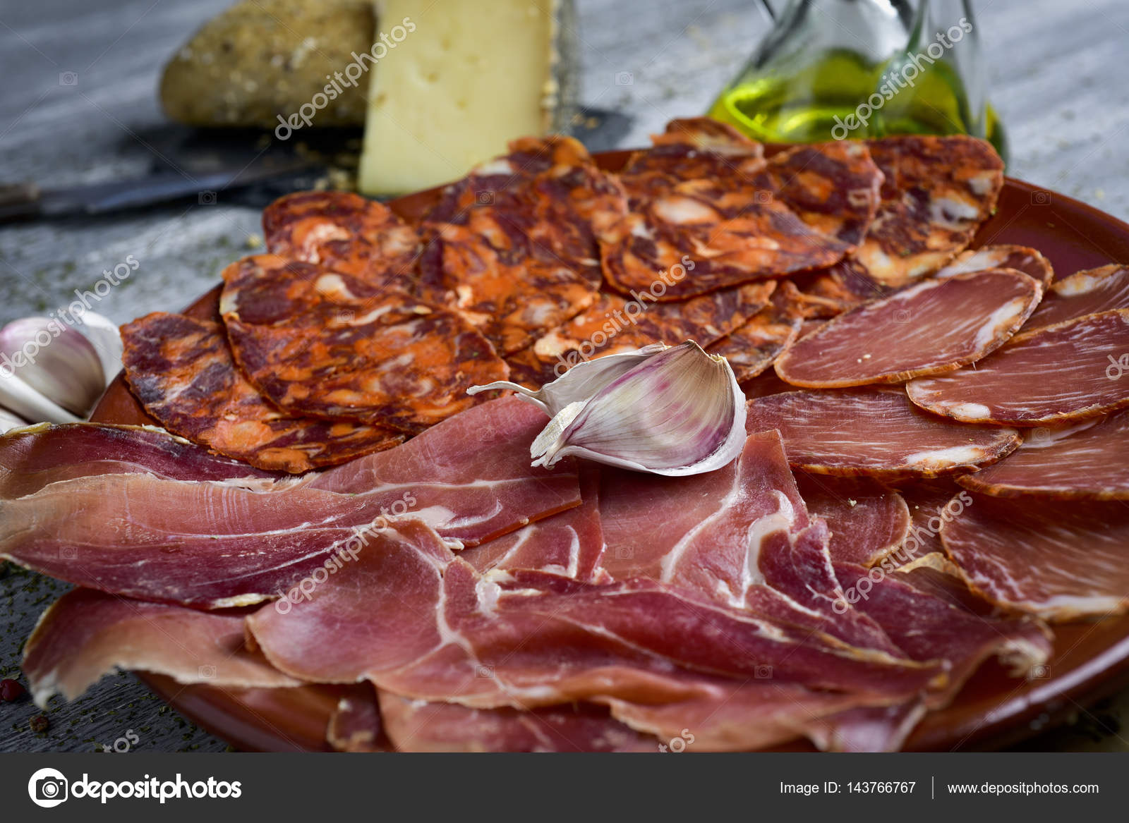 Assortment of spanish cold meats Stock Photo by ©nito103 143766767