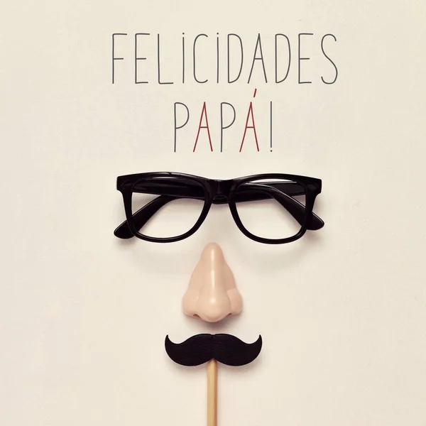 Texto felicidades papa, parabéns papai em espanhol — Fotografia de Stock