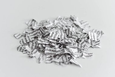document broken into a thousand pieces clipart