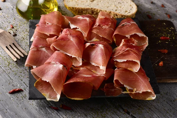 Spanish serrano ham — Stock Photo, Image