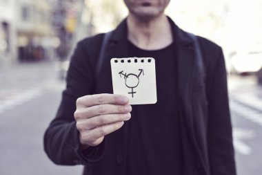 man and transgender symbol clipart