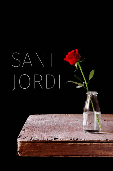 Texto Sant Jordi, nombre catalán del día de San Jorge — Foto de Stock