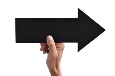 sağa işaret eden ok şeklinde boş tabela