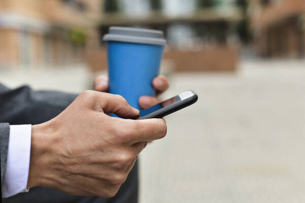 young businessman using a smartphone