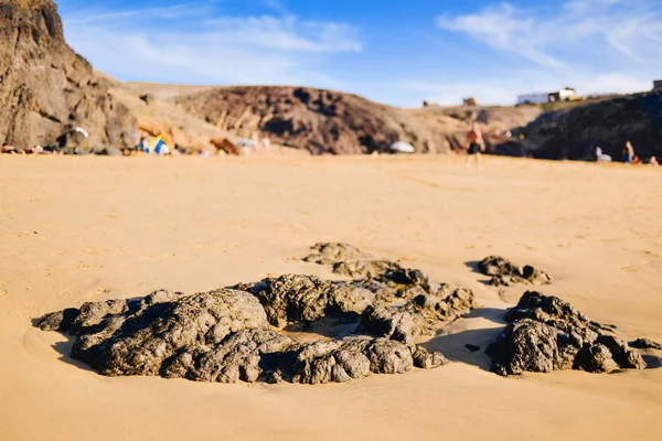 Пляж Плайя Mujeres в Лансароте, Канарські острови, Іспанія — стокове фото