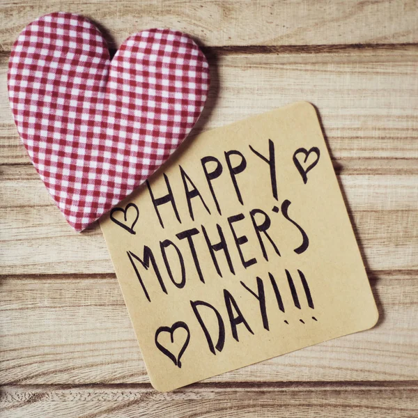 Text happy mothers day in a note — Stock Photo, Image