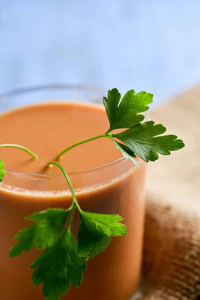 Gazpacho, spanish cold tomato soup — Stock Photo, Image