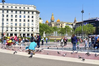 Placa catalunya, Barselona, İspanya