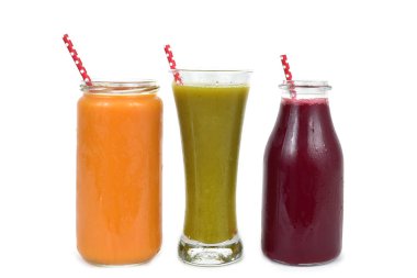 farklı taze smoothies