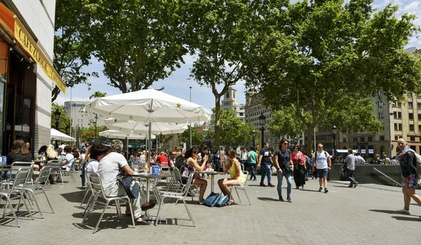 Uitzicht op barcelona, spanje — Stockfoto